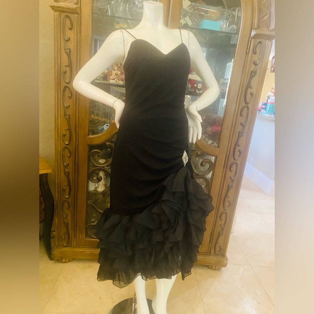Vintage Susan Roselli for Vijack Black Dress Sz 12